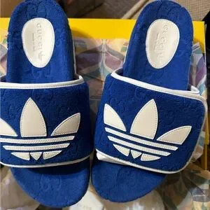 X ADIDAS Terry Cloth GG Monogram Mens Platform Sandals 9 Gucci | Shoes | X Adidas Terry Cloth Gg Monogram Mens  main image 4